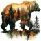 DIY Forest Bear Diamond Painting Kits (Bear) 5 x 5 x 0.5 inches
